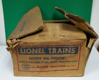 VINTAGE 1953 LIONEL 2207W SANTA FE DIESEL FREIGHT TRAIN OUTFIT - EMPTY BOX 3