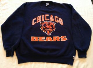 Vintage 1990s Russell Athletic Chicago Bears Crewneck Sweatshirt Large