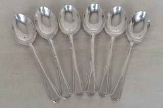A FINE CASE SET OF SIX SOLID STERLING SILVER COFFEE SPOONS SHEFFIELD 1964. 3
