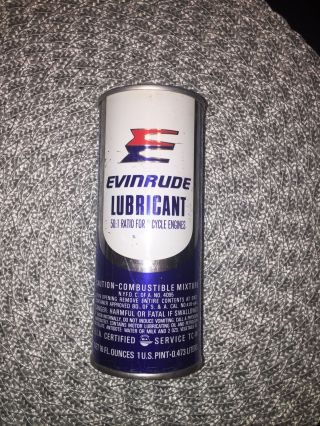 2 Cans Of Vintage Evinrude 50/1 Lubricant Oil Can 2 Cycle Outboard Full