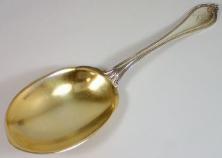 Estate Vtg Towle Old Newbury 128g Sterling Gold Vermeil 9 3/4 " Serving Spoon