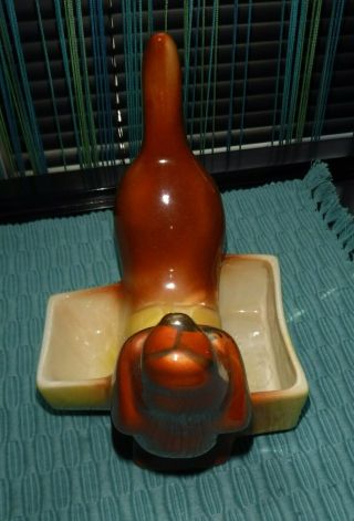 Vintage Ceramic Dachshund Weiner Dog Planter Vase