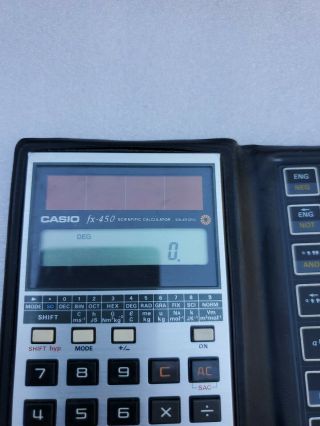Vintage Casio fx - 450 Solar Cell Scientific Calculator 2