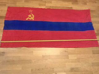 Authentic Big Flag Of Armenia Armenian Soviet Socialist Republic Ussr Vintage