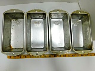 Set Of 4 Vtg Bake King Bread Loaf Pans No.  H2 3 5/8 " W X 7 3/8 " L X 1 - 7/8 " Deep