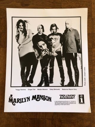 Marilyn Manson 1995 Rare Vintage 8x10 Press Photo - 5