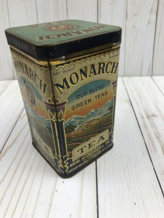 Vintage Monarch Green Tea Tin