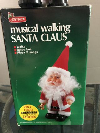 Joybrite Vintage Musical Walking Santa Claus 3