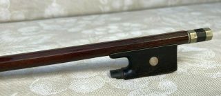 Vintage Round Shafted Student Violin Bow Unknown Maker & Country Of Origination