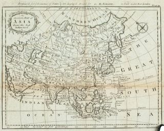 1774 Map Of Asia J Gibson Antique