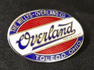 Willys Overland Automobile Radiator Badge Car Truck Emblem Hood Ornament Sign