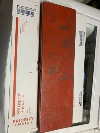 Vintage " Snap On " Flat Tool Box,  Kra 284,  Usa 73,  19 X 5 3/4 X 1 1/8