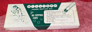 Tweeten Economy Cue Repair Kit Billiards Elk Cue Stick Tip Repair Kit Vintage