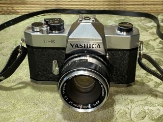 Vintage Yashica Tl - E Camera With Yashica Auto Yashinon - Dx 1:2 50mm Lens