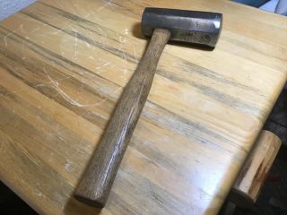 4 Lb Antique Vintage Dog Head Blacksmith Saw Makers Anvil Hammer Hickory Shaft
