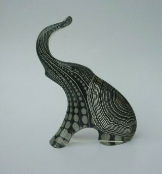 Vintage Abraham Palatnik Lucite Acrylic Elephant Sculpture Figurine