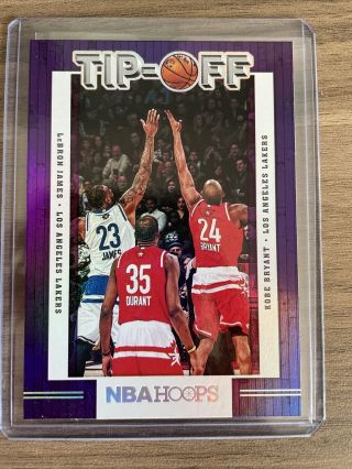 2019 Nba Hoops Tip Off Purple Foil Kobe Bryant Lebron James Lakers