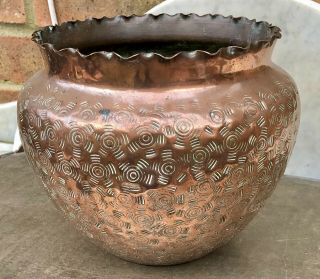 Benham And Froud Arts And Crafts Copper Jardiniere,  Planter Or Bowl.