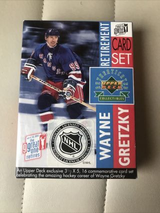 Wayne Gretzky 1999 Upper Deck Retirement Card Set Rare Vintage Psa Worthy Ready