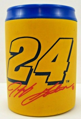 Vintage Koozie Jeff Gordon 24 Yellow Blue 10 Oz 1997 Jg Motorsports Inc