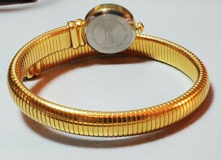 Vintage Joan Rivers Classics Gold Tone Coiled Snake Band Fashion Wristwatch 2