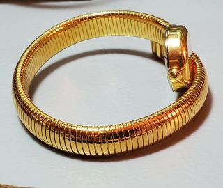 Vintage Joan Rivers Classics Gold Tone Coiled Snake Band Fashion Wristwatch 3