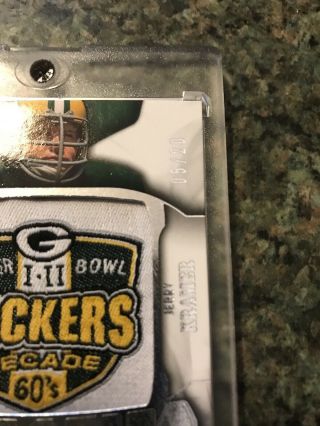 2009 Jerry Kramer Green Bay Packers Bowl Auto Patch 5/20 Autograph 2