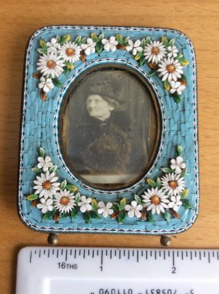 Vintage Italian?antique Micro Mosaic Picture/photograph Frame Floral