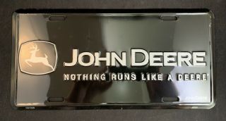 Vintage John Deere Nothing Runs Like A Deere License Plate