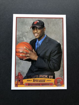 2003 - 04 Topps Dwayne Wade Rookie Card 225 Draft Pick Miami Heat Psa 10?