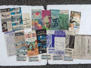 Vintage Grehound Bus Travel Brochures And Timetables
