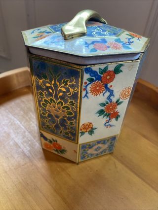 Vintage England Design Tea Tin Box Container Cookie Candy Biscuit Treats