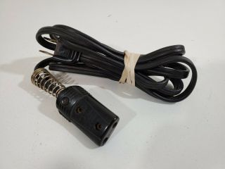 Replacement Appliance Electric Power Cord 5a - 250v / 10a - 125v 2 - Hole Plug Vtg