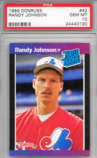 1989 Donruss Randy Johnson Rc 42 Psa 10 Expos Giant Diamondbacks Mariners Hof
