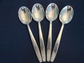 Set 4 Soup Or Place Spoons Vintage Empress Stainless: Ems2 Pattern: