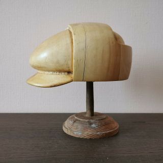 Fastship Vintage Men Hat Block Millinery Supplies Wooden Hat Hatmakers Antique