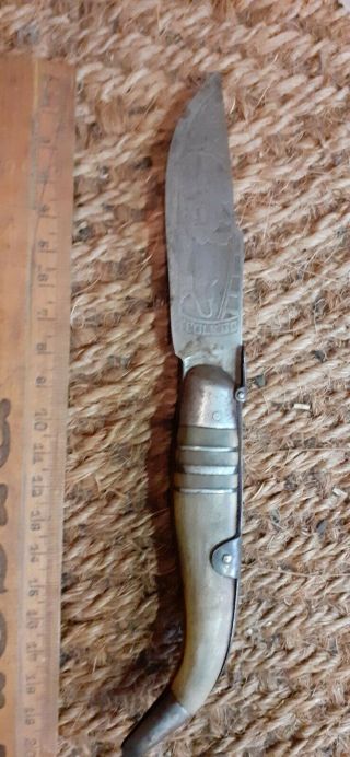 Antique Toledo 1900 Large 20,  5cm Navaja Seville Folding Knife