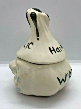 Vintage Anthropomorphic Garlic Keeper - Figural Storage Jar Crying Face 3