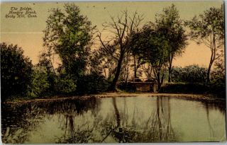 The Bridge At Meadow Brook Rocky Hill Ct C1923 Vintage Postcard B18