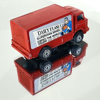 Vintage Superman Daily Planet - Corgi Juniors Leyland Terrier Red Delivery Truck