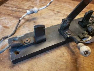 Antique Copper Antenna Ground Knife Switch Throw Switch Frankenstein Steampunk 3