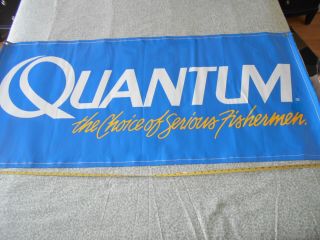 Vintage Fishing Store Display Banner Sign,  Quantum,  Gas Oil Lures