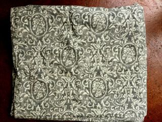 Restoration Hardware Duvet " Vintage Baroque " 100 Stone - Washed Cotton King Gray