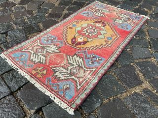 Carpet,  Turkish Rug,  Vintage Rug,  Doormats,  Handmade Rug,  Living Room 2x3ft.