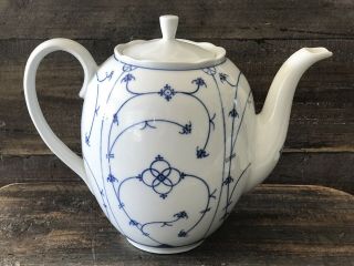 Vintage Winterling Bavaria Germany Tea Pot Blue White French Decor