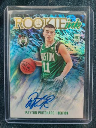 2020 - 21 Nba Hoops Rookie Ink Auto Gold Payton Pritchard Rc Sp