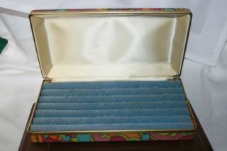 3 Vintage Mele Jewelry Boxes White Gold Trim Burgundy Slide Outs Ring Box Key 3