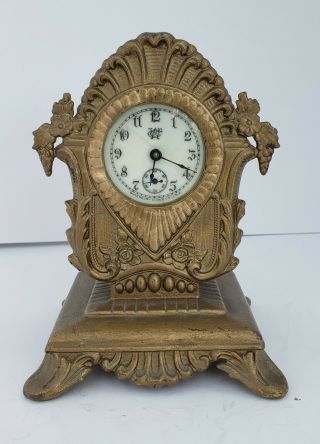 Antique Waterbury 19th C Fancy Mantle Clock
