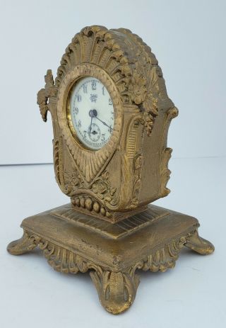 Antique Waterbury 19th C Fancy Mantle Clock 2