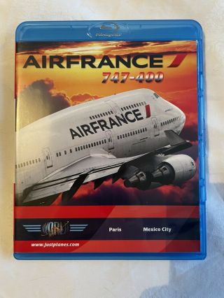 Just Planes Air France Boeing 747 - 400 Blu Ray Cockpit Dvd.  Aviation,  Airport